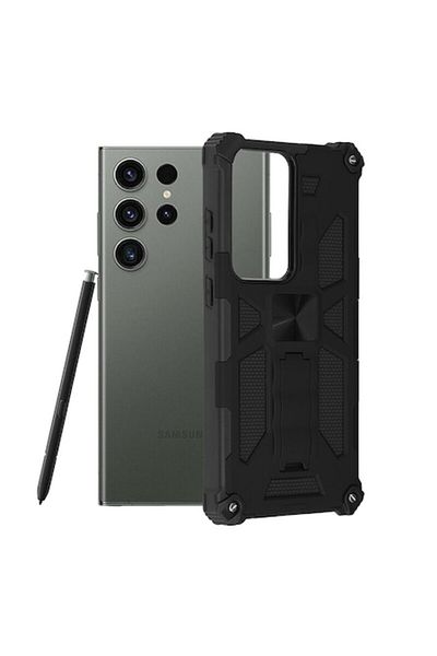 Dali Protective Case Compatible with Samsung Galaxy S23 Ultra, Blazor Series, with Stand, TPU, Black