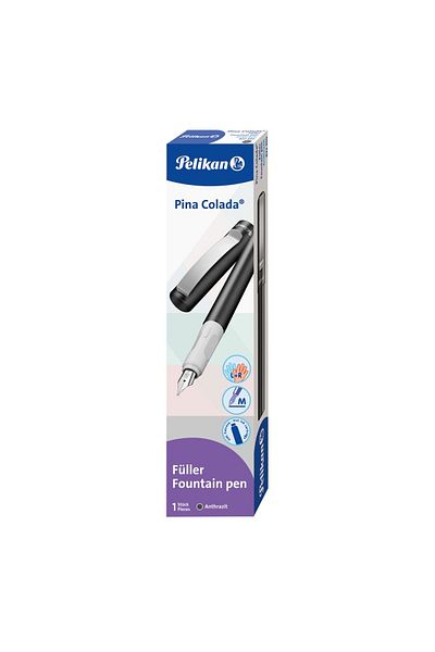 Pelikan Stilou cu peniță Pina Colada, Gri metalic, Peniță M, Cutie cadou, Culoare gri, Material metal