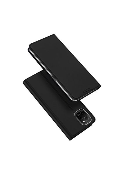 Dali Protective Flip Cover Case for Huawei Nova Y61, Skin Pro, Leather, Black