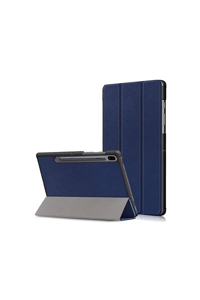 Dali Tablet protective flip cover compatible with Samsung Galaxy Tab S6 10.5, FoldPro, blue -leather