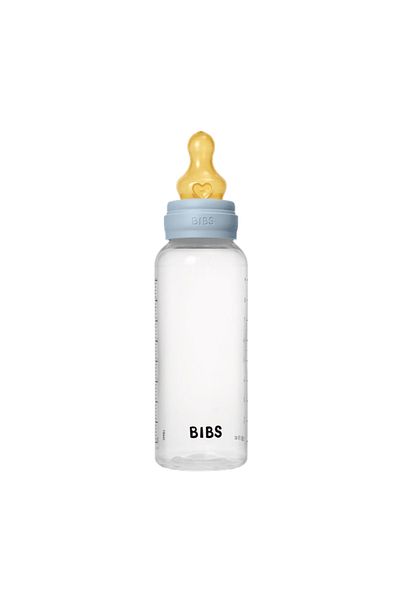 Bibs - Set complet de biberoane anticolici PP fără BPA, 270 ml, Latex, Albastru Baby