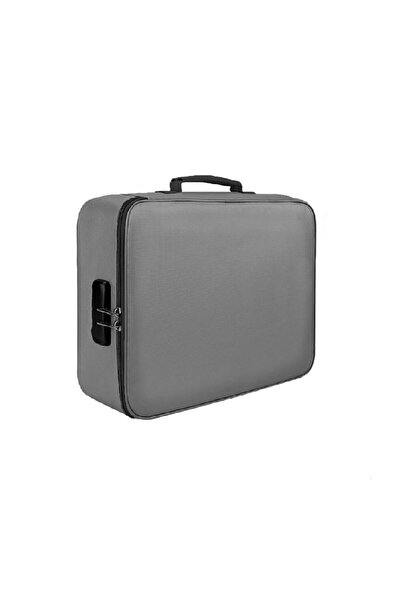 Dali Document Storage Case with Lock, 24.5x18.5x10cm, Gray