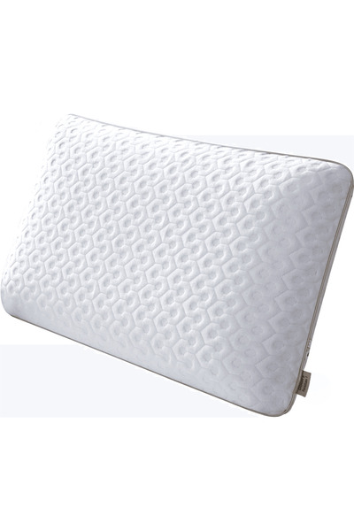 Elindor Pernă ortopedică din spumă cu memorie, gel, 60x40x13 cm, suport pentru gât și cervical, albă