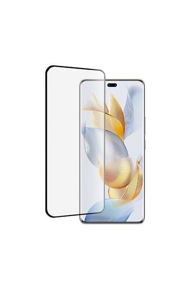 Dali Folie de protecție compatibilă cu Honor 90 Pro, ecran curbat 3D, 111D, sticlă securizată, negru-transparent