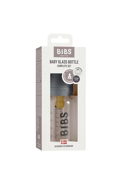 Bibs - Set complet de biberoane anticolici din sticlă, 110 ml, fier