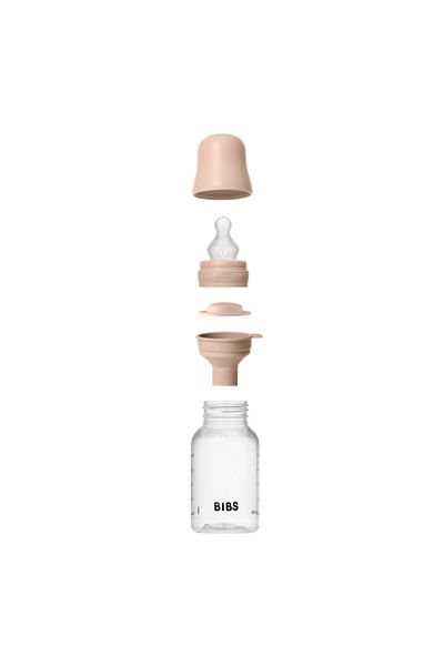 Bibs - Set complet de biberoane anticolici PP fără BPA, 150 ml, silicon, culoare Blush