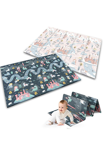 NUKIDO Double-sided, foldable children's play mat, made of odorless XPE foam, in cardboard box