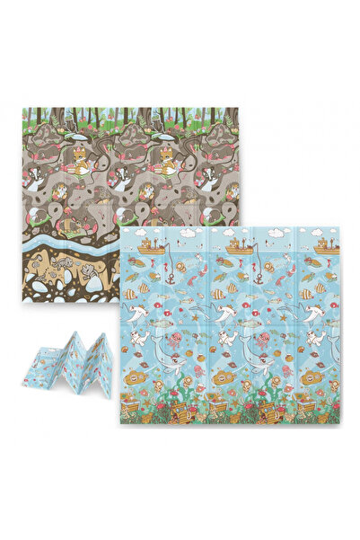 NUKIDO Double-sided, foldable children's play mat, made of odorless XPE foam, in cardboard box