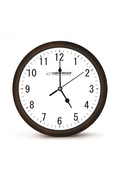 Dali Wall Clock Decorative Design, White Background, 30cm Diameter, Los Angeles Model, Brown