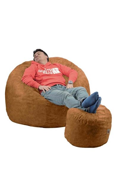 Pufrelax Set Fotoliu King Size cu Otoman (suport picioare), Material Textil - Mecca