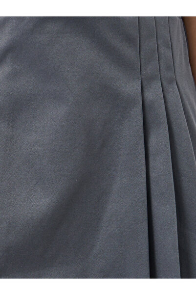 Styli Girls Grey Pinafore Dress with Side Pocket