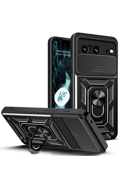 Dali Carcasă de protecție pentru Google Pixel 8, seria CamShield, inel magnetic, TPU, neagră