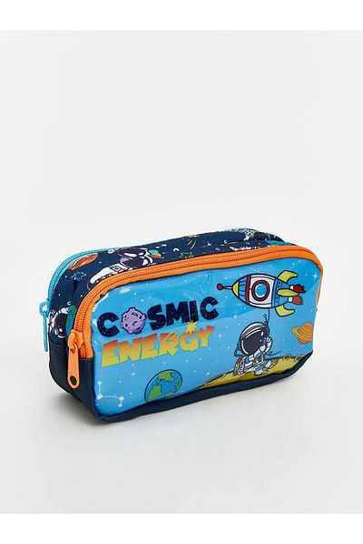 LC Waikiki LCW ACCESSORIES Trusa pentru creion pentru băiat cu imprimare spațială (W5)