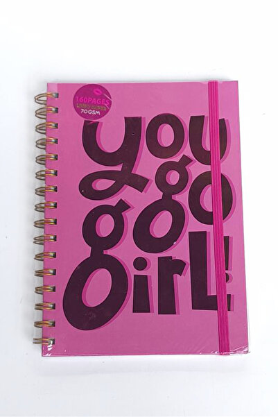 Ecrou A5 Spiral Notebook with Rubber Band Pink Cover 210X148X16Mm