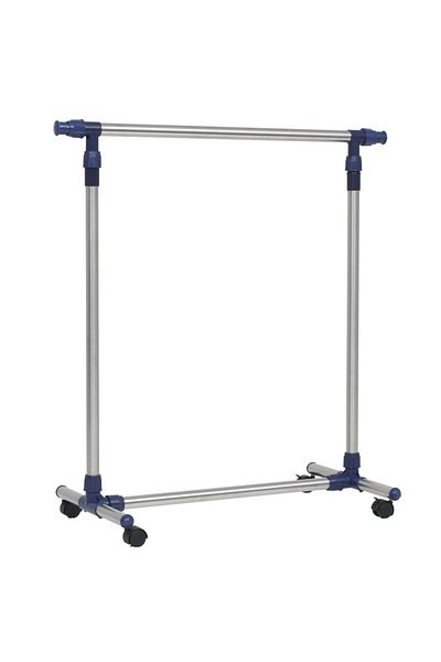 vidaxl Adjustable Clothes Rack Stainless Steel 165x44x150 cm Silver