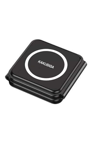 REDz Accessories Încărcător pliabil 3 în 1, KSC-1359, încărcare wireless 15W, MagSafe, negru