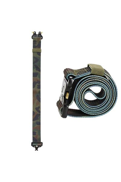 SERSIMO Tactical Combat belt strap for men 3.7x125cm, durable, camouflage green