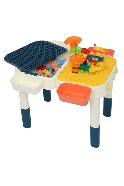PROCART Multifunctional table, two surfaces, compatible with Lego, activities and building blocks
