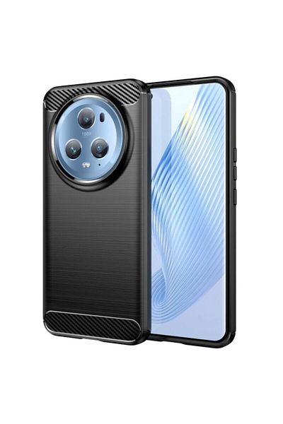 Dali Husă de protecție compatibilă cu Honor Magic5 Pro, silicon carbon, neagră
