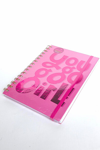Ecrou A5 Spiral Notebook with Rubber Band Pink Cover 210X148X16Mm