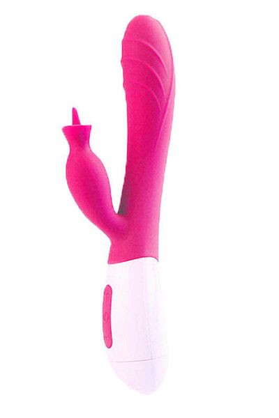 WildFashion Dispozitiv dual model IEPURAS, pentru stimularea punctului G și a clitorisului, Fuchsia, TOY352-55.