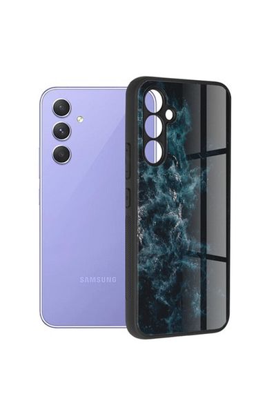 Dali Protective Case Compatible with Samsung Galaxy A54, Glaze Series, Polycarbonate, Blue Nebula