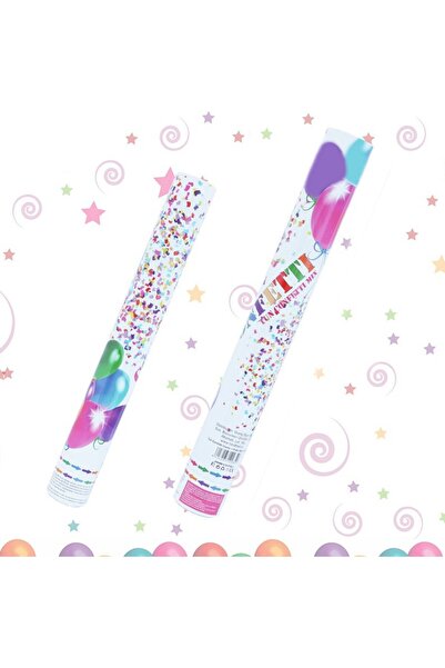 idei Tun de confetti multicolor, diferite forme și dimensiuni, 40 cm