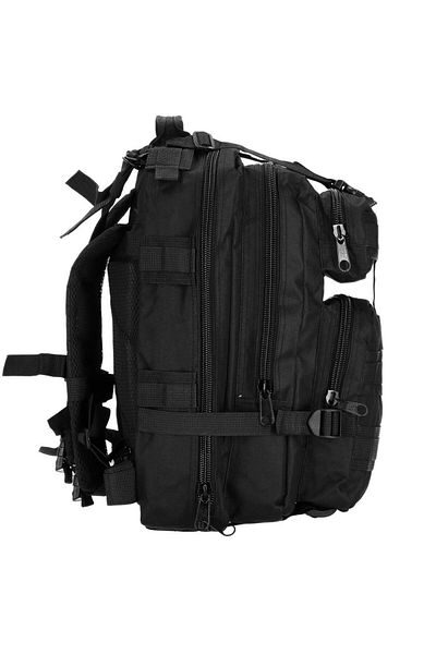 SERSIMO Rucsac Militar Pentru Drumetie, Impermeabil, Ultra Usor, 4 Compartimente, Culoare Negru