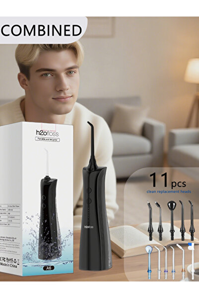 Youtrico جهاز تنظيف الأسنان بالماء H2ofloss + ملحقات (قطعتان)