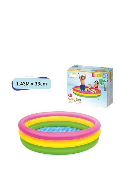 Intex مجموعة Wet Set لحوض السباحة العائلي القابل للنفخ - متعة واسعة في الفناء الخلفي لجميع الأعمار
