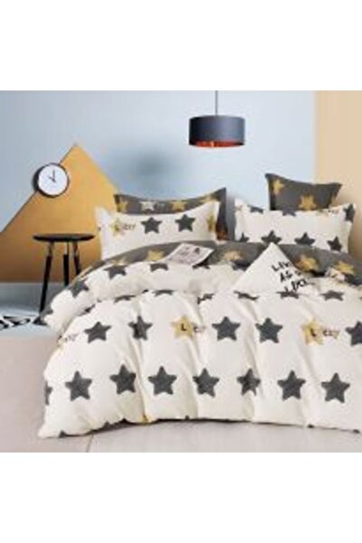 Ralex Double King Size Bedding Set Percalle Printed 100% Cotton 6 Pieces