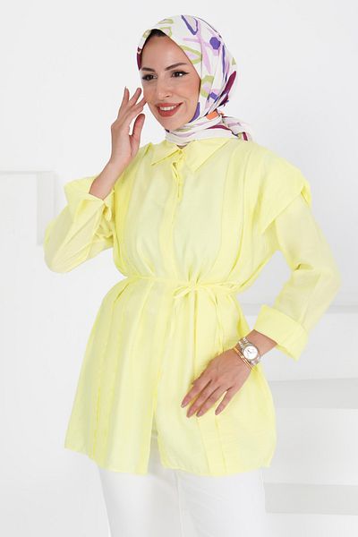 TOFİSA Pleated Tunic Sari - 27435