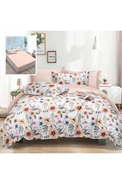 Ralex Pachet Elegance lenjerie pat dublu Finet 6 piese cu husă la saltea + 2 perne matlasate 50 x 70 cm +
