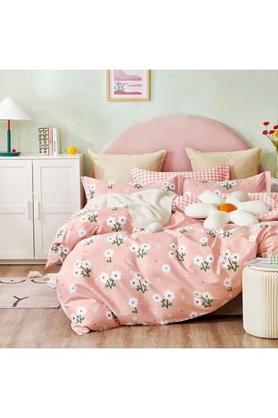 Ralex Double bed linen Percale printed 100% cotton 4 pieces bed sheet 240 x 260 cm, duvet 200 x 2