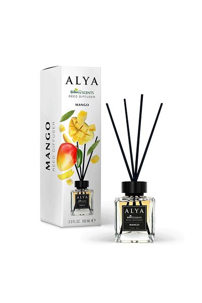 ALYA Odorizant de cameră cu bețișoare – Mango, 120 ml