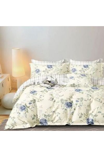 Ralex Single Bed Linen Percale Printed Cotton 100%, 3 Pieces, Sheet 160 x 240 cm, Duvet Cover 150 x 220 cm