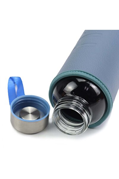 İkon store قارورة زجاجية بغطاء جلدي