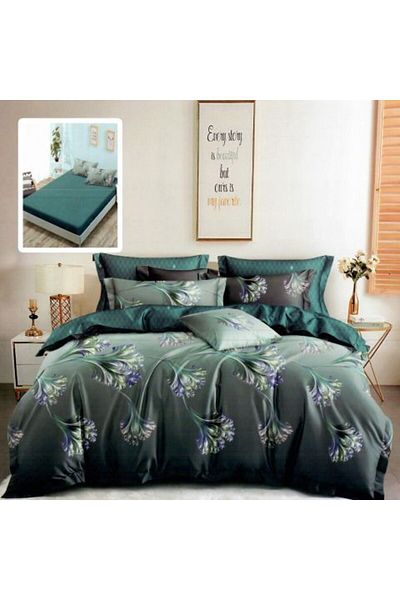 Ralex Double Bed Linen Finet Cotton 6 Pieces with Mattress Cover 160 x 200 or 180 x 200 cm, Duvet Cover 20