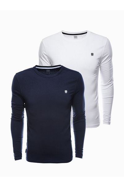 OMBRE Herren Langarm-Set mit Elasthan - MIX 2er-Pack V1 Z40 M
