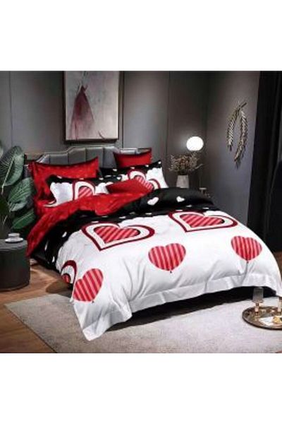 Ralex Economic Package Double Bed Linen Finet 6 Pieces + 2 Quilted Pillows 50 x 70 cm + Quilt 200 x 215 cm