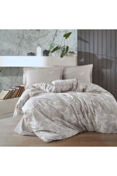 Ralex Double Bed Linen 100% Cotton Ranforce, 4 Pieces Extra Large, Bedsheet 240x260 cm, Quilt Cover 200x22