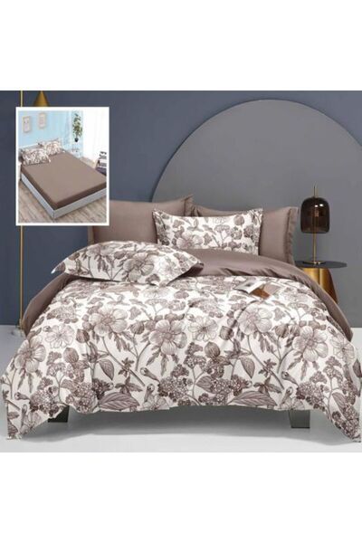 Ralex Pachet Elegance lenjerie pat dublu Finet 6 piese cu husă la saltea + 2 perne matlasate 50 x 70 cm +