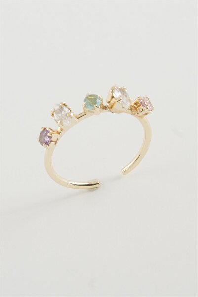 CT STONES خاتم حجر بيضاوي ملون