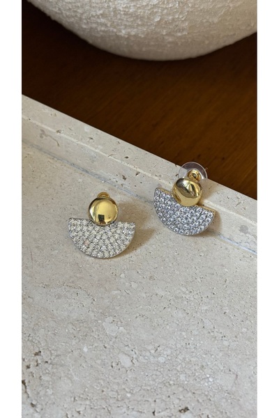 Muse Sister Çift Renk Taş Detaylı Maria Jose Küpe