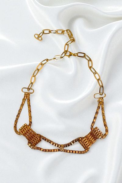PETEK AKSESUAR Bow Choker Collar Necklace
