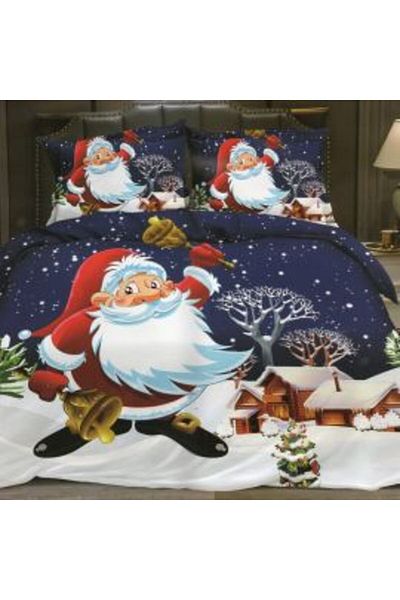 Ralex Christmas Bedding Cocolino XMAS 4 Pieces, Bed Sheet 230 x 250 cm, Quilt Cover 180 x 240 cm, 2 Pillow