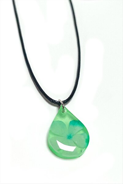 nolva قلادة من زهرة الثلج من الإيبوكسي