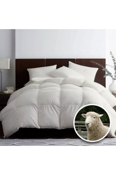 Ralex Quilted Wool Damask Duvet 100% , Summer 180 x 210 cm, Cream