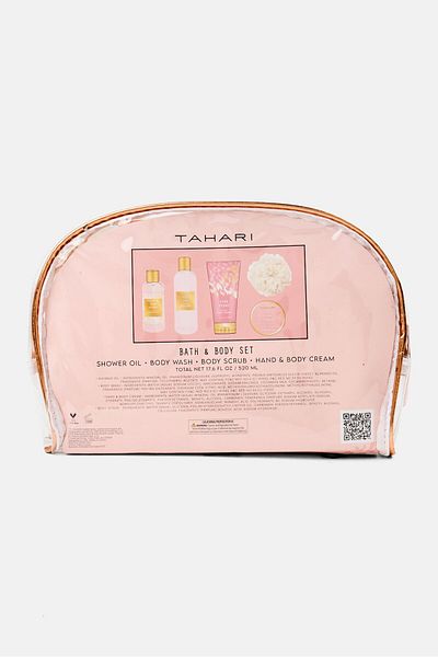 Tahari 6 Pieces Shower Oil, Body Wash, Body Cream, Body Scrub Set