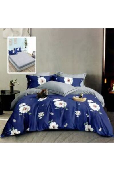 Ralex Double Bed Linen Finet Cotton 6 Pieces with Mattress Cover (160 x 200 or 180 x 200 cm), Quilt Cover